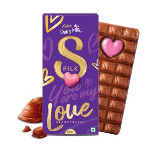 Cadbury Dairy Milk Silk Valentine's Heart Blush Chocolate Bar Gift Pack, 250 gram